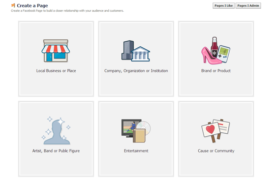 Create Facebook page
