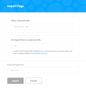 import page