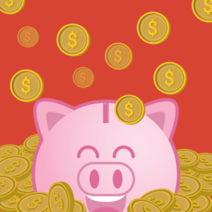 Rich piggy bank